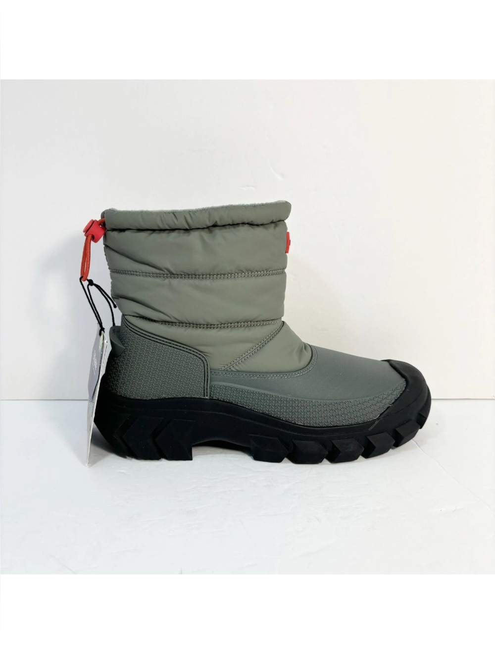 NEW Men's Hunter Intrepid Waterproof Short Snow Boots Gray Size US 7 Retail $185